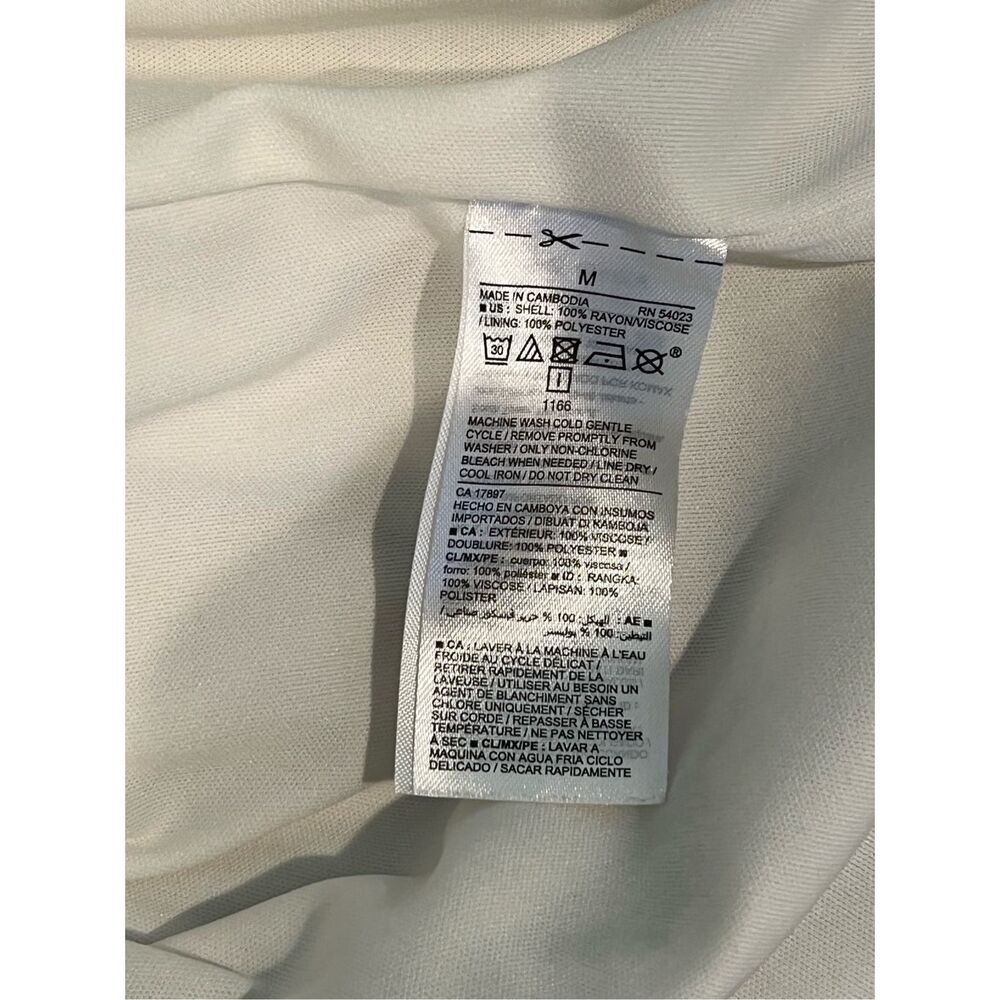 Old Navy cream sleeveless slip dress with black geometric striping - M - Picture 7 of 8